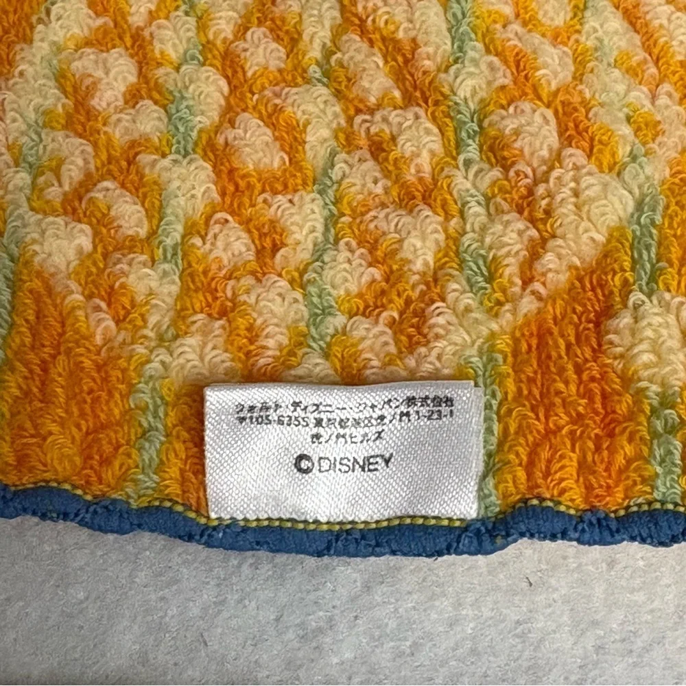 STITCH Small Hand Towel Orange Pineapple Disney Japan Fruit Print